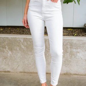 Judy Blue Talia High waisted white skinny jeans